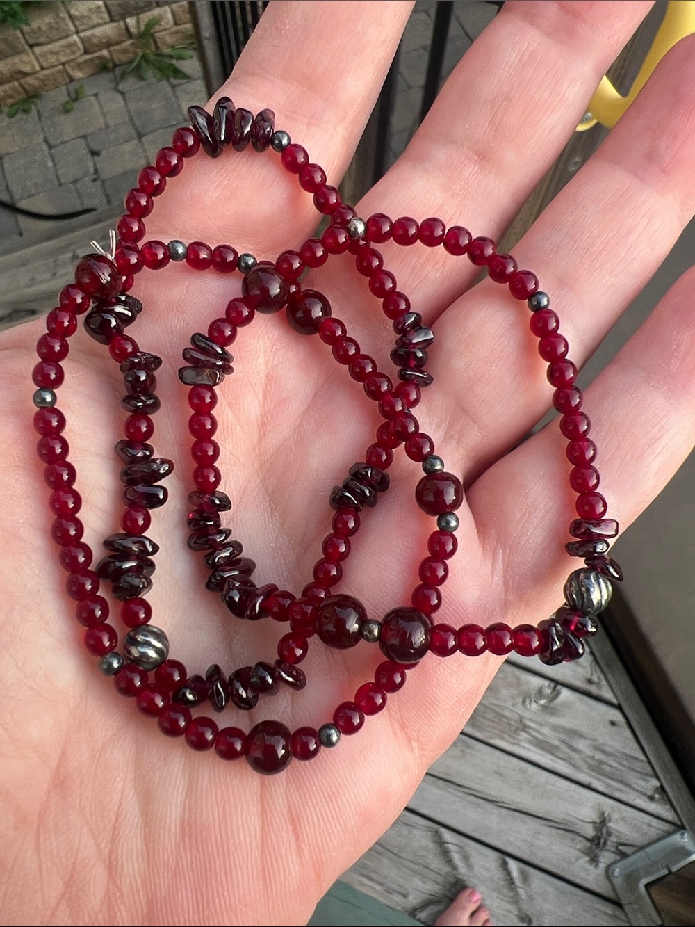 Silpada Pomegranate Stretch Bracelet Trio